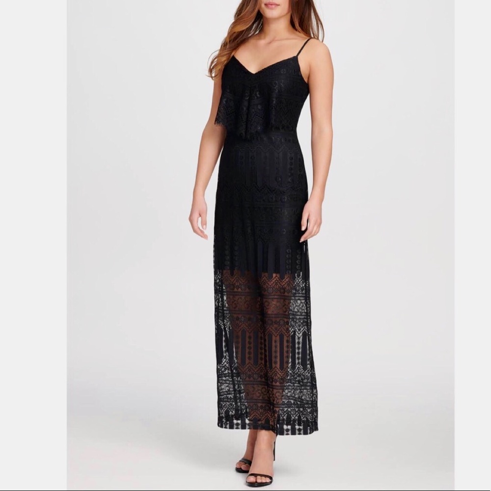 New Guess Lace Maxi Dress
